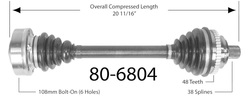 NEW Complete Driveshaft Left OR Right Side