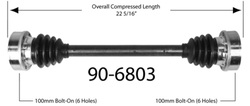 NEW Complete Rear Drive-Shaft Assy. Right Side